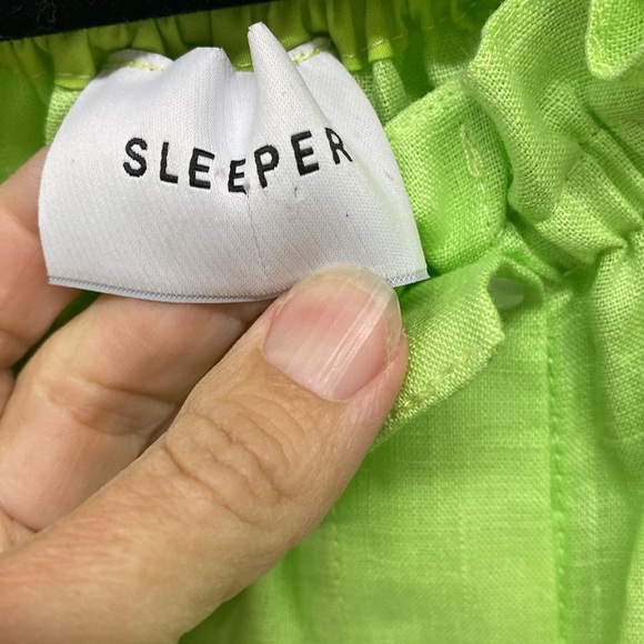 Sleeper Linen Loungewear Dress in Lime Sz 1 worn once - Picture 5 of 8